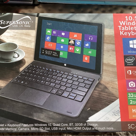 Tablets & Accessories | Windows Tablet With Detachable Keyboard Black ...